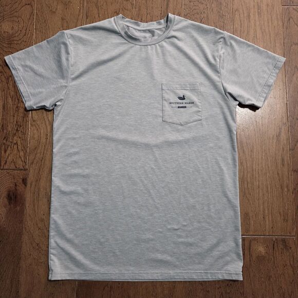 Southern Marsh Pocket T Shirt Gray Short Sleeve Mens Size Medium - Picture 1 of 7